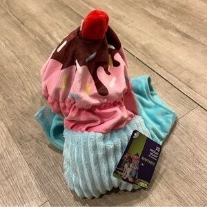 NWT Bootique Pet Costume Drizzled Delight Extra Small Ice Cream Sundae XS